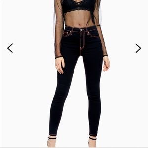 Black Neon Stitch Jamie Jeans High Waist Skinnies